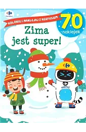Koloruj i naklejaj z Kerfusiem. Zima jest super