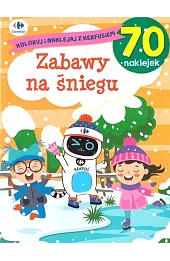 Koloruj i naklejaj z Kerfusiem. Zabawy na śniegu