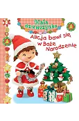 Alicja bawi się w Boże Narodzenie. Mała dziewczynka