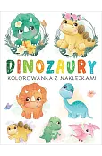Dinozaury. Kolorowanka z naklejkami
