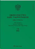 Orzecznictwo Sądu Najwyższego. Izba Cywilna