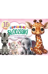 Superblok Słodziaki. Kolorowanki ze wzorem na naklejce