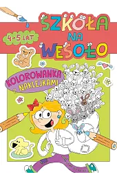 Szkoła na wesoło. Kolorowanka z naklejkami,Robert Trojanowski