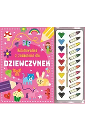 Kolorowanka z zadaniami dla dziewczynekzbiorowa Praca