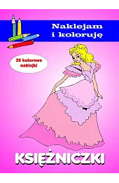 Księżniczki. Naklejam i koloruję