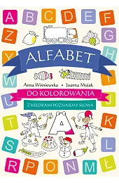 Alfabet do kolorowania - z kredkami,