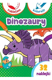 Dinozaury. Naklejam i koloruję