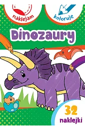 Dinozaury. Naklejam i koloruję