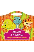 Zabawy z dinusiami. Naklejki, kolorowanki, zadania
