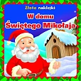 W domu Świętego Mikołaja. Złote naklejki