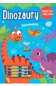Dinozaury. Kolorowanka (książeczka z prezentem - kredki)