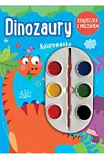 Dinozaury. Kolorowanka (książeczka z prezentem - farbki)