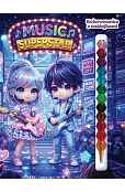 Music Superstar. Kolorowanka z naklejkami