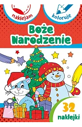 Boże Narodzenie. Naklejam i koloruję